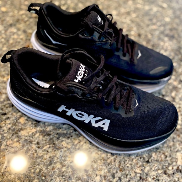 Hoka One One Other - Hoka Bondi 8 - Men's Black / White